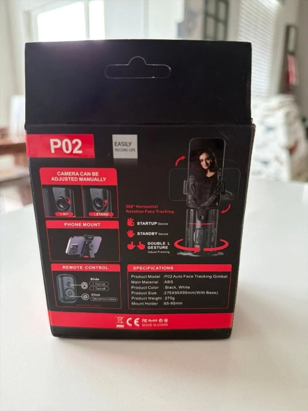 P02 Auto Face Tracking Desktop Gimbal